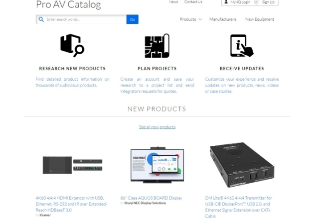 Pro AV Equipment Catalog